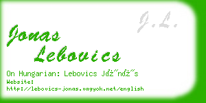 jonas lebovics business card